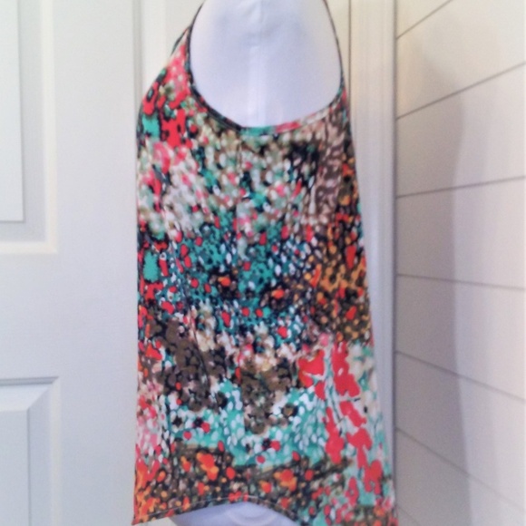 Olive & Oak Splatter Print Racer Back Tank Blouse - Picture 3 of 8